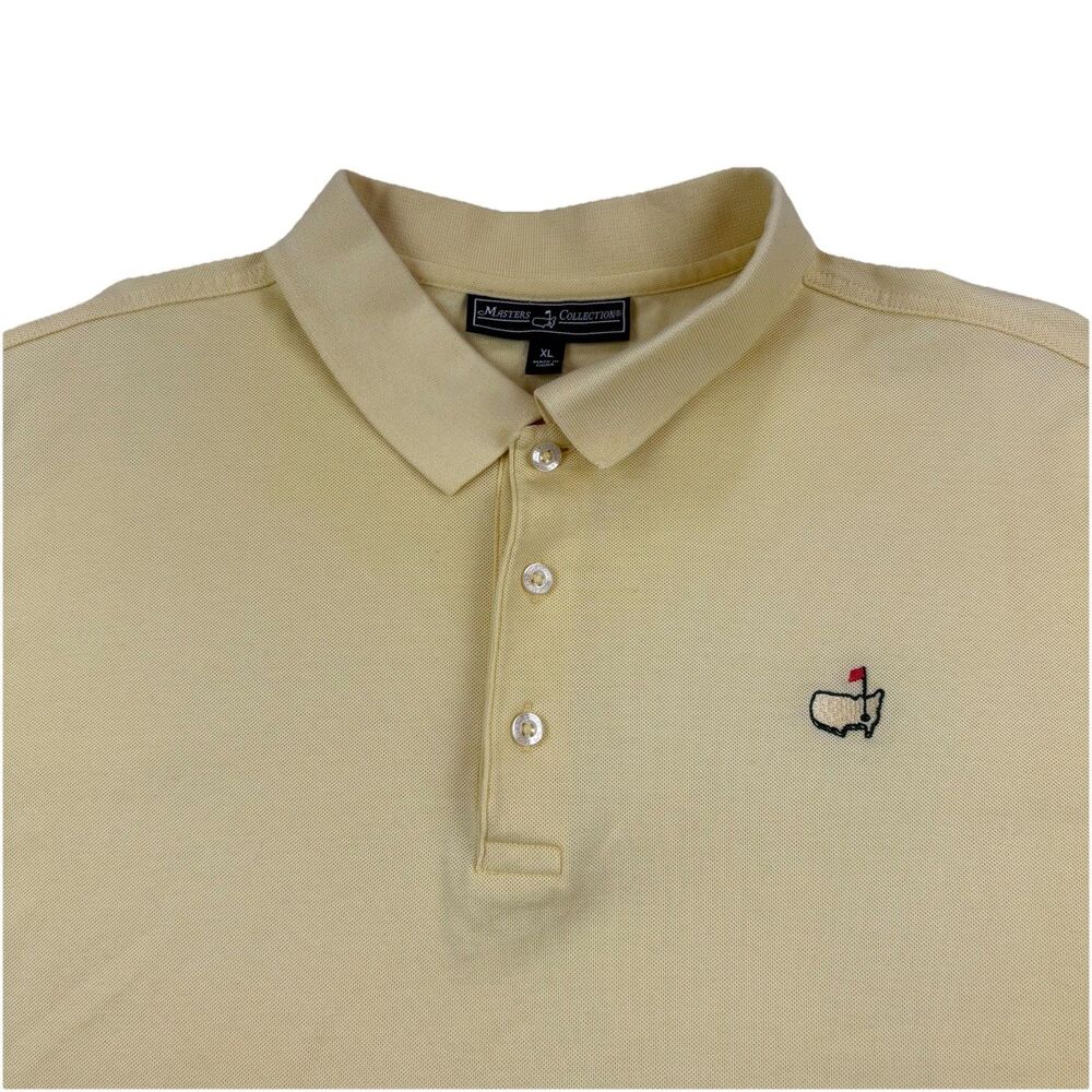 Vintage Masters Golf Polo Shirt Mens XL Pastel Yellow Short Sleeve